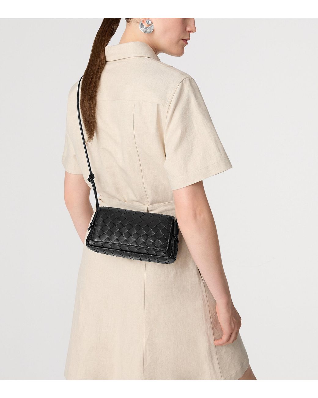Bottega Veneta Black Notturno Adjustable-Strap Shoulder Bag
