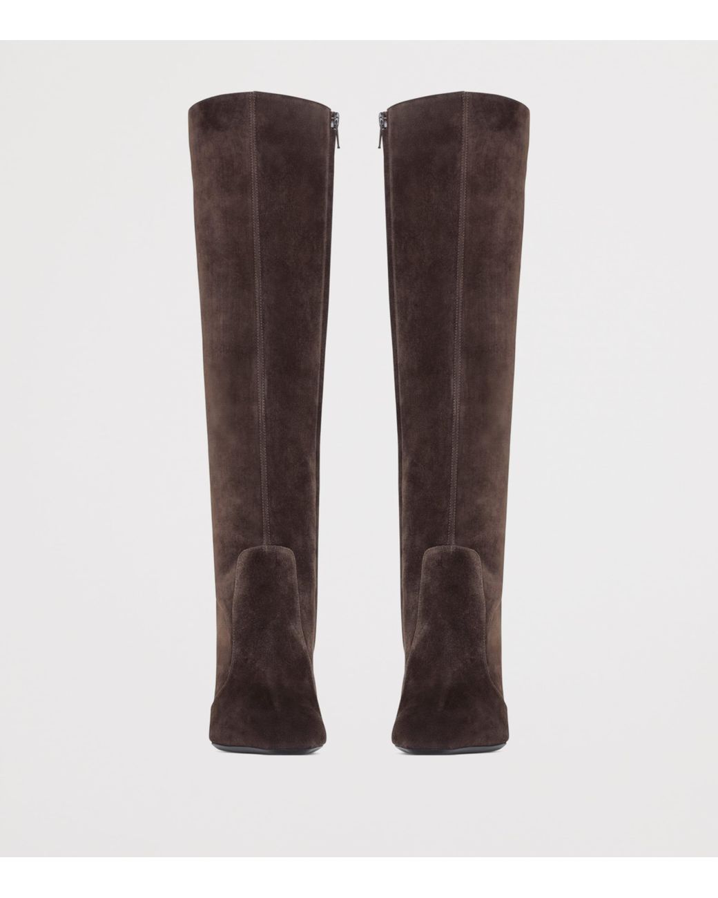 Saint Laurent Brown Leather Francoise Knee-High Boots 95