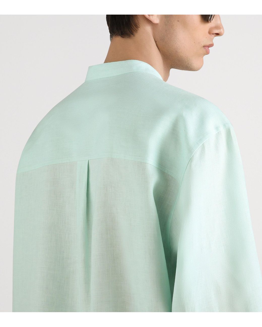 Dolce & Gabbana Green Linen Shirt for men