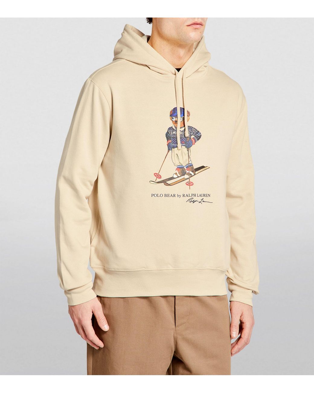 Polo Ralph Lauren Skiing Polo Bear Hoodie in Natural for Men