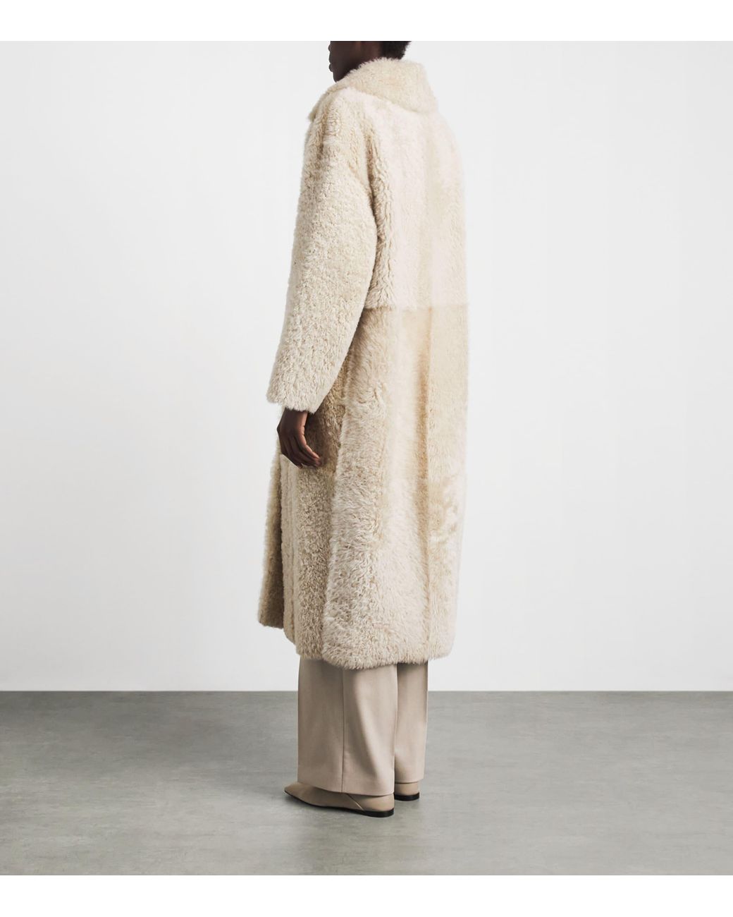 Max Mara Natural Shearling Long Coat