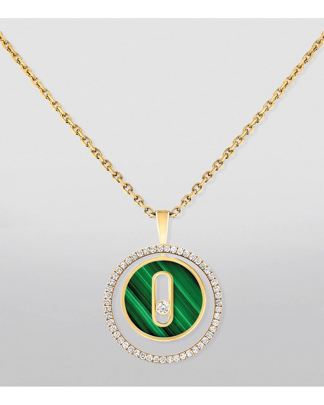 Messika Metallic Lucky Move, Diamond And Malachite Necklace