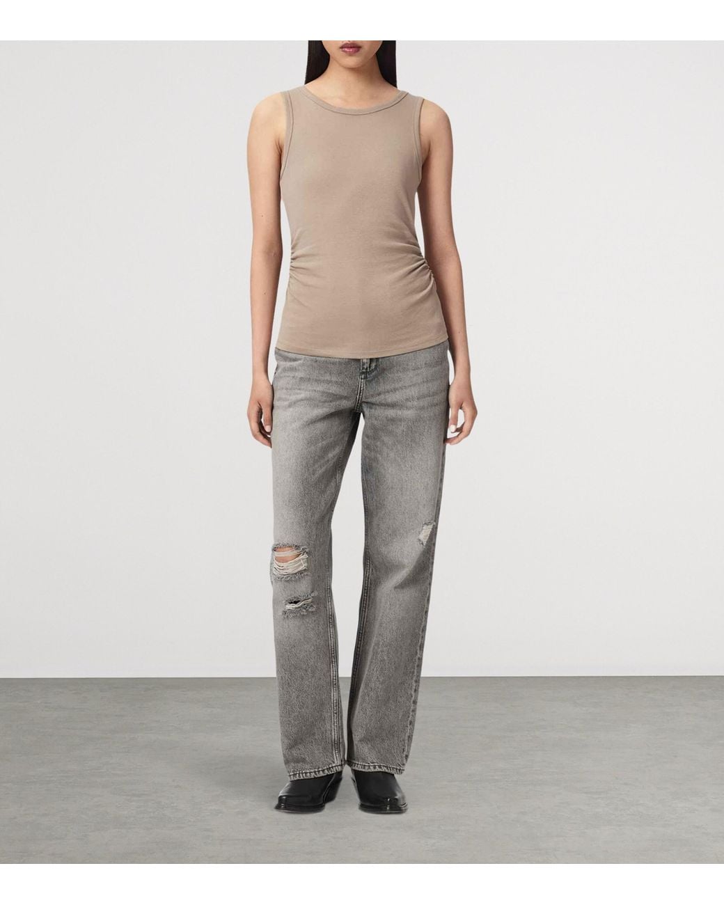 AllSaints Natural Stretch-Cotton Katarina Tank Top