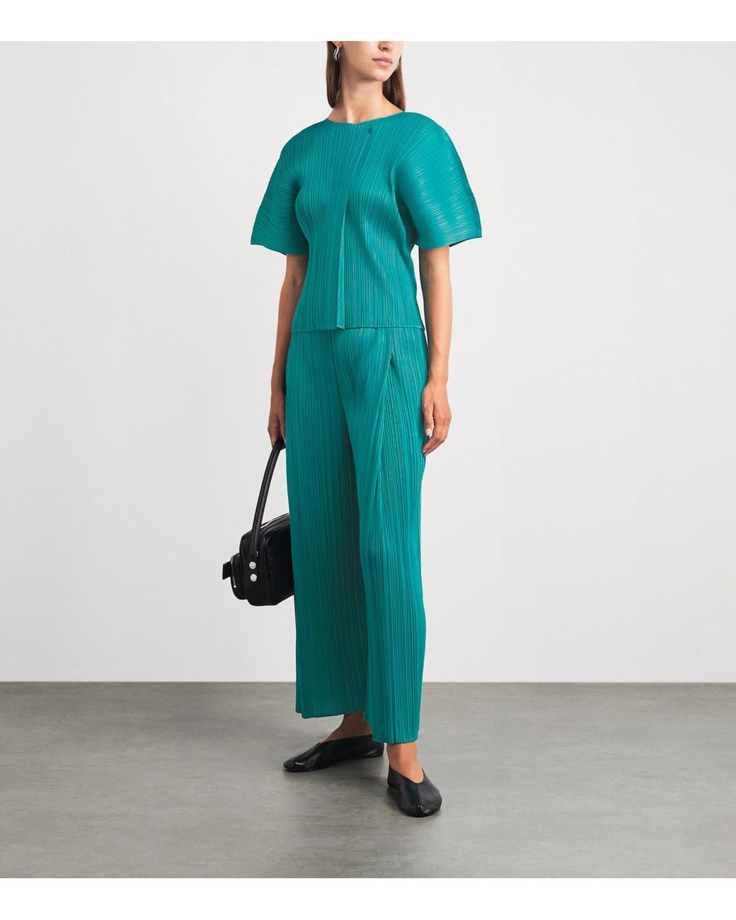 Pleats Please Issey Miyake Blue Monthly Colors June Trousers
