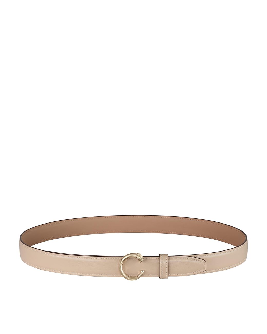 Cartier Brown Large Leather Panthère De Belt
