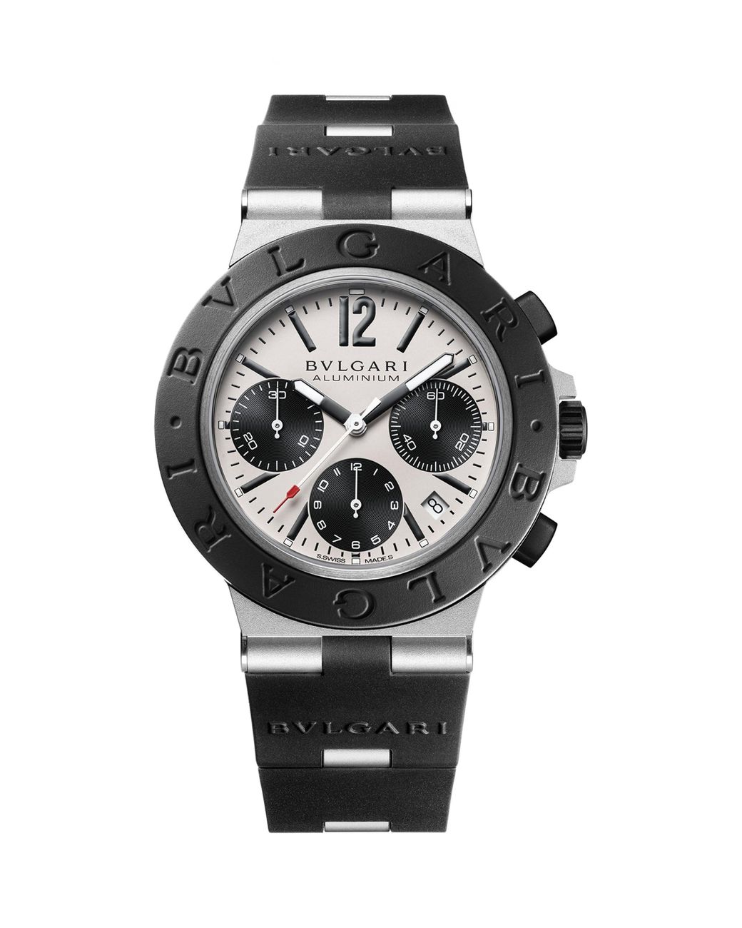 BVLGARI Gray Aluminium And Titanium Chronograph Watch for men