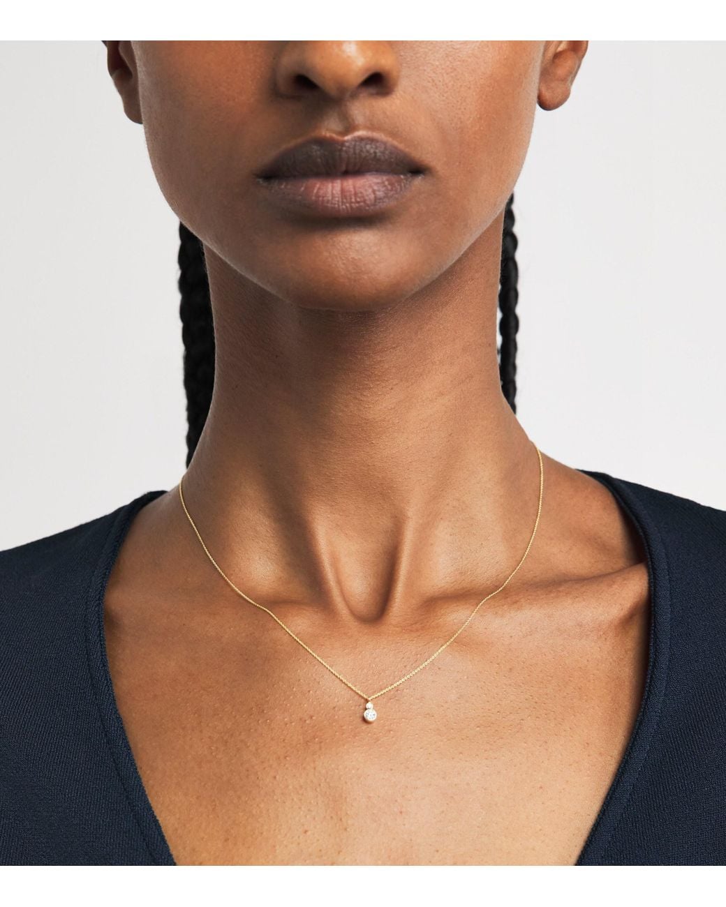 Sophie Bille Brahe Natural And Diamond Lou Simple Necklace