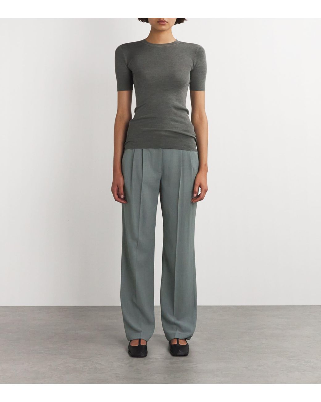 The Row Everhart Tailored Trousers in Gray | Lyst