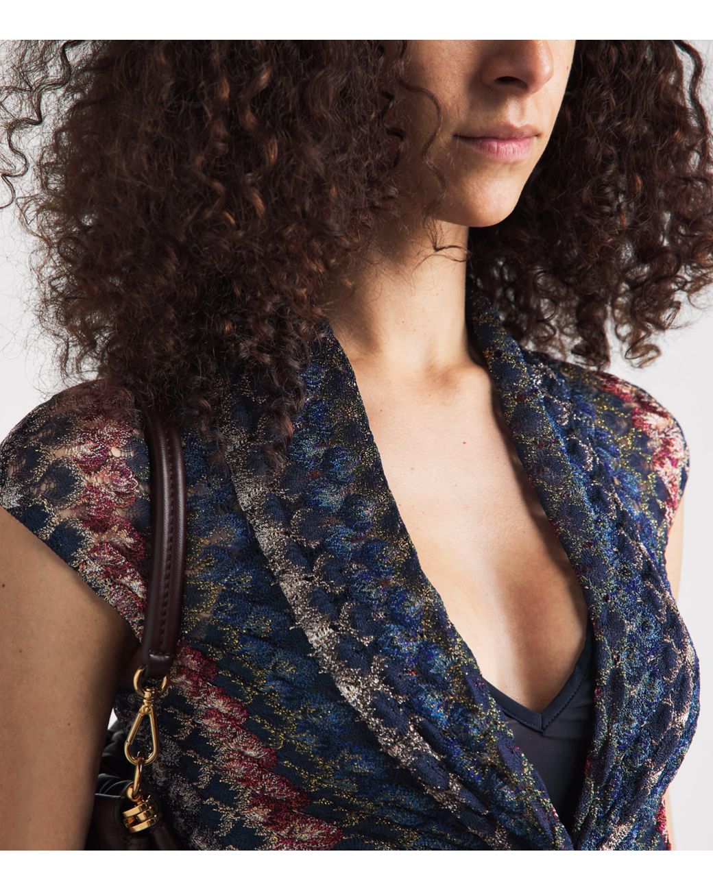 Missoni Black Crochet-Knit Gathered Maxi Dress