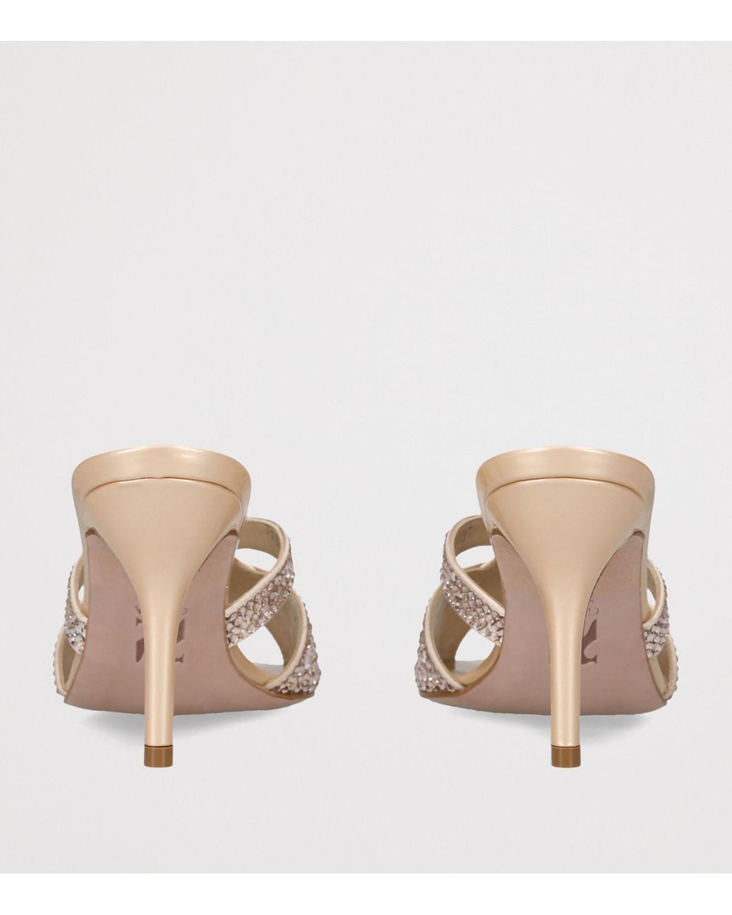 Gina Natural Crystal-Embellished Ilona Mules 85