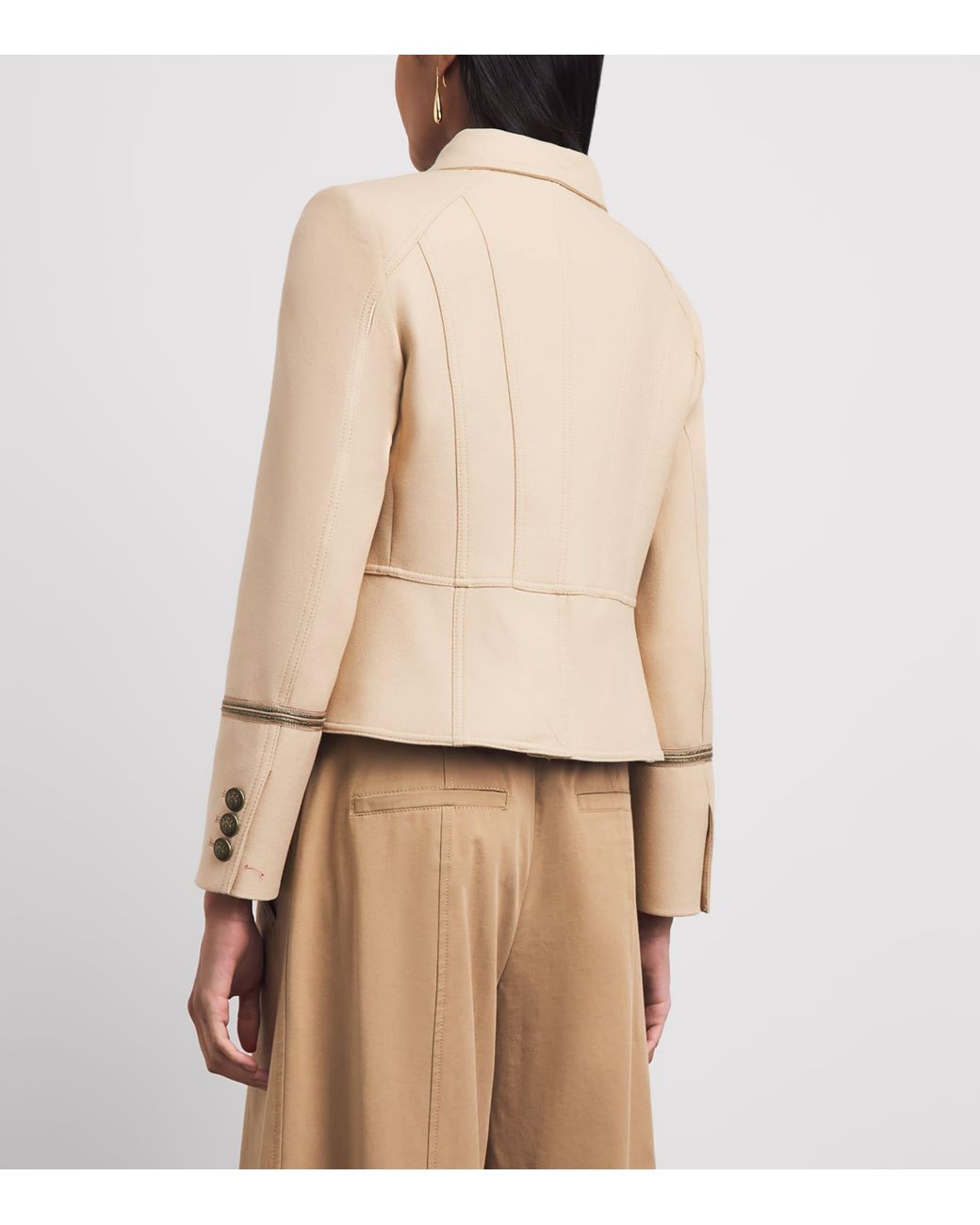 ME+EM Natural Wool-Blend Military Jacket