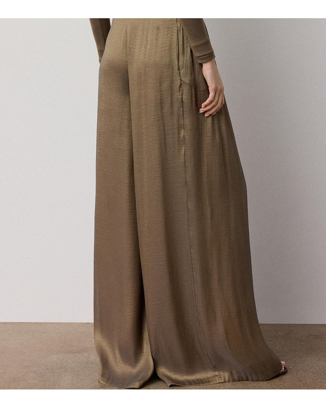 Ralph Lauren Natural Greer Wide-Leg Trousers