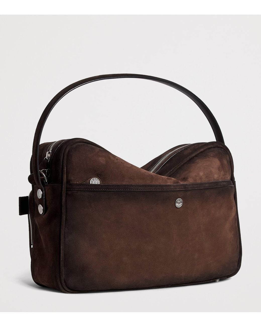 Acne Brown Waxed Leather Camero Party Shoulder Bag