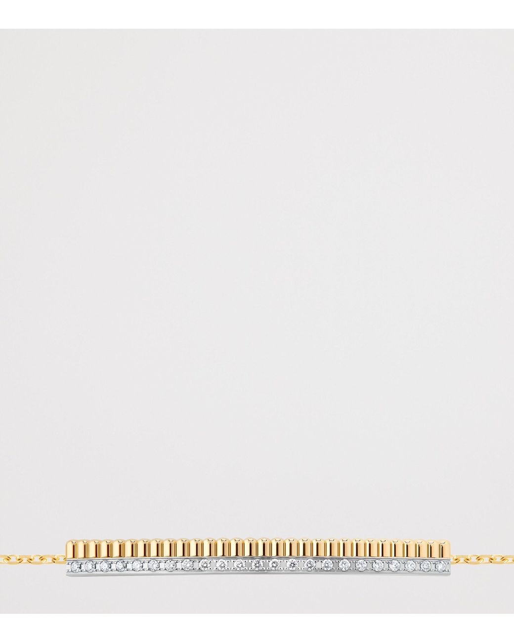 Boucheron White Quatre Radiant Edition Grosgrain Chain Bracelet