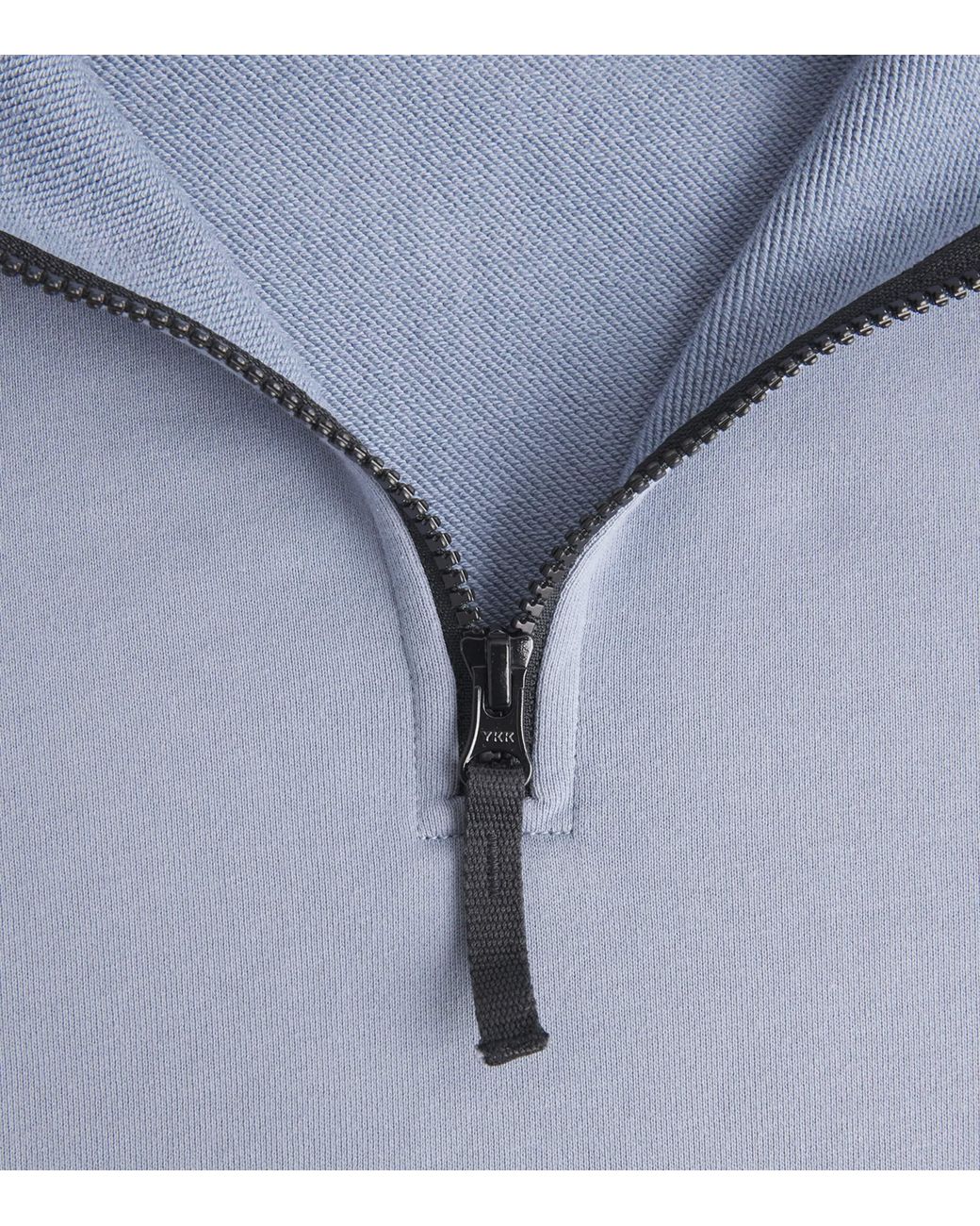 Stone Island Blue Cotton Half-Zip Compass Sweatshirt for men