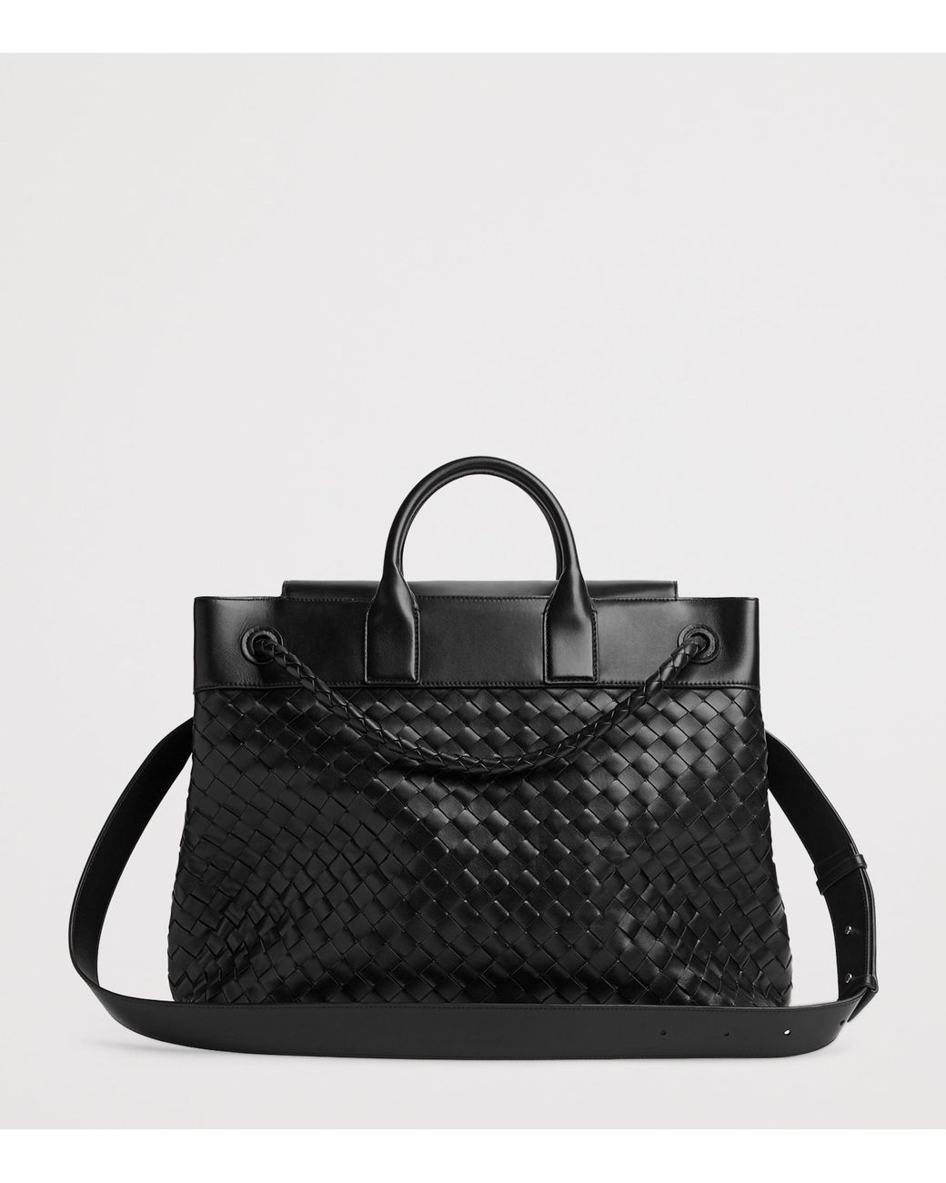 Bottega Veneta Black Leather Andiamo Voyager Cross-Body Bag for men