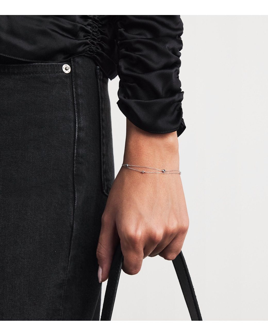 Astrid & Miyu Natural And Topaz Heart Bracelet