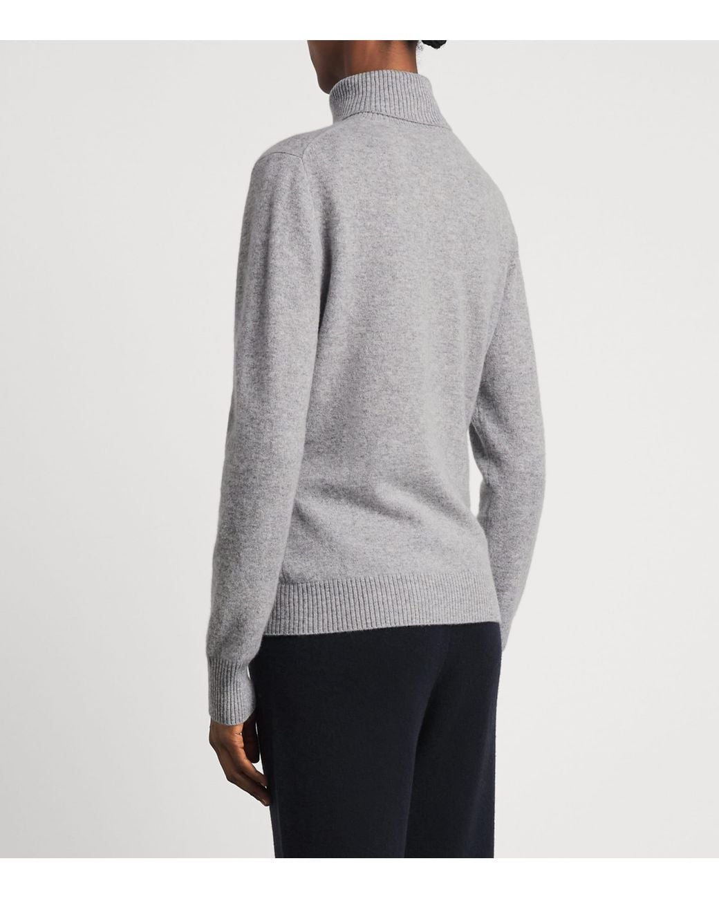 Falke Gray Cashmere Rollneck Sweater