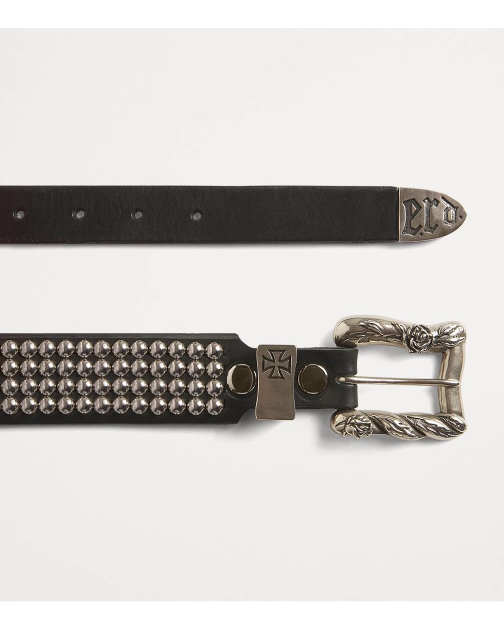 Enfants Riches Deprimes Studded Goodbye Johnny Belt in Black for