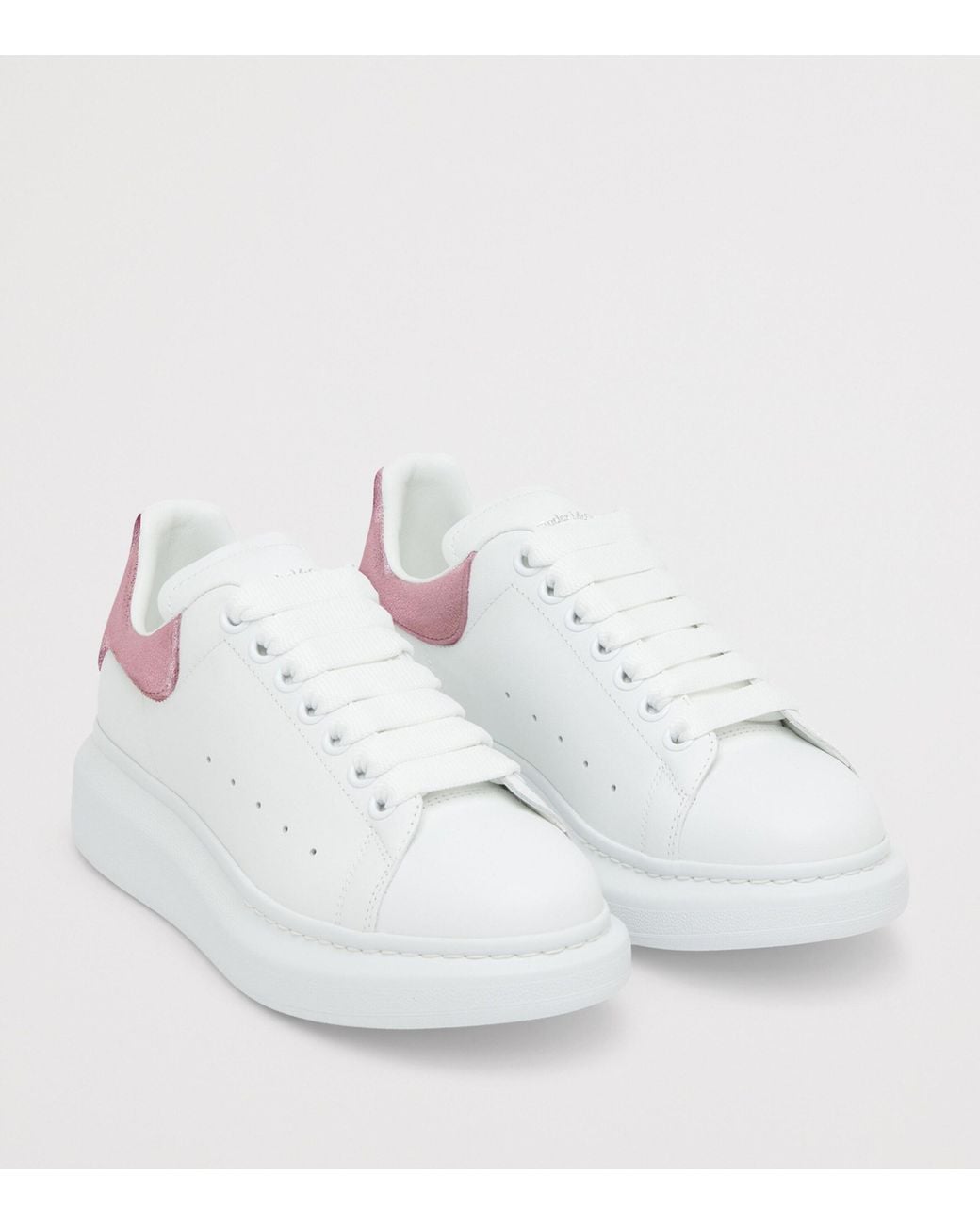 McQueen White Lambskin Oversized Sneakers