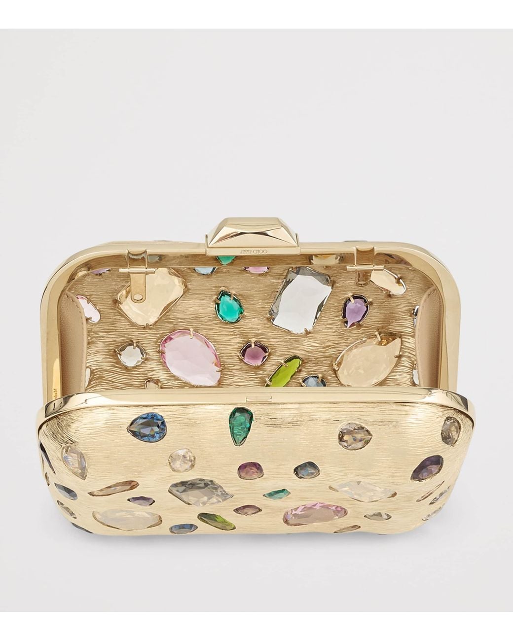 Jimmy Choo Natural Crystal-Embellished Cloud Clutch Bag