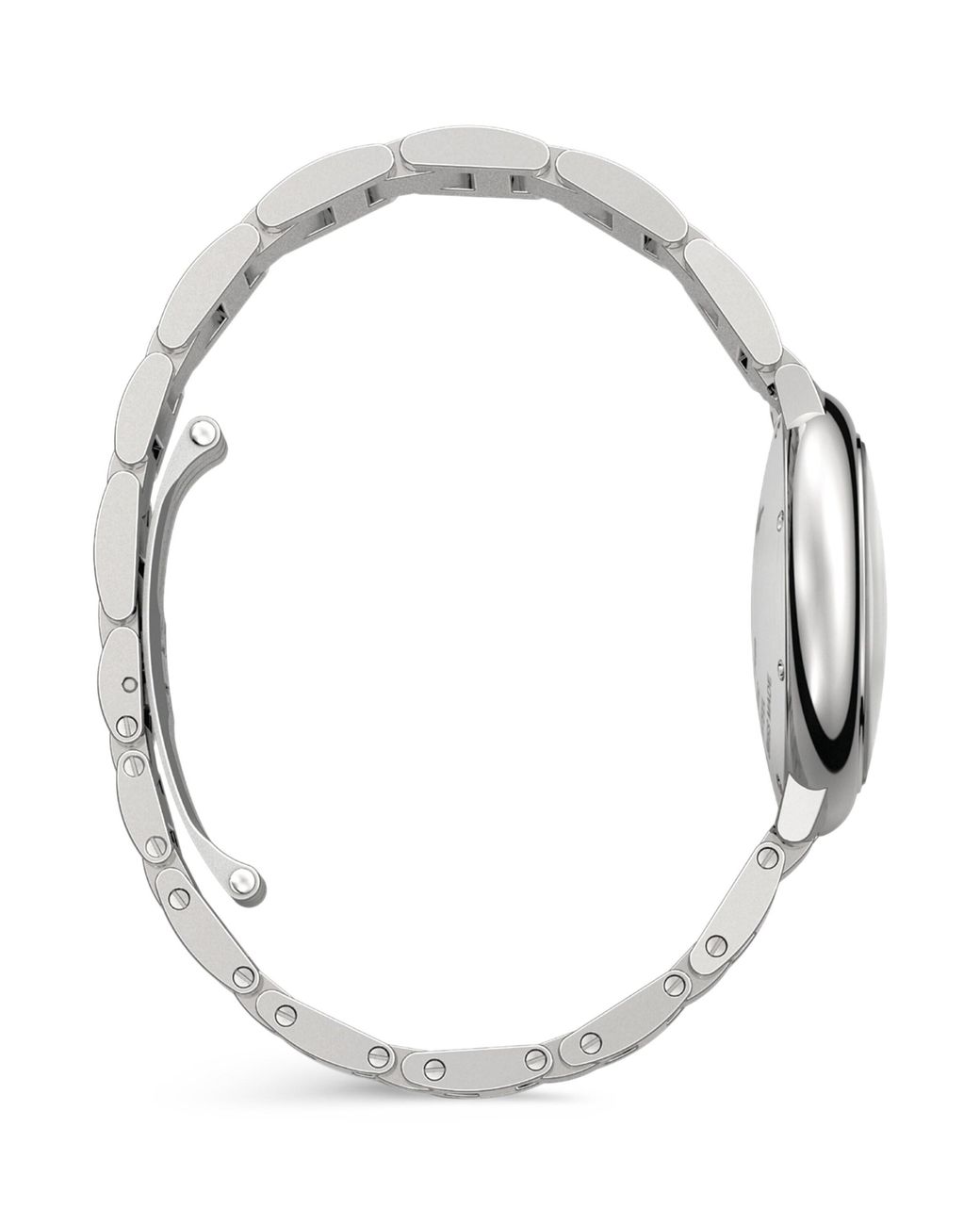 Cartier Metallic Stainless Steel And Diamond Ballon Bleu De Watch 33Mm