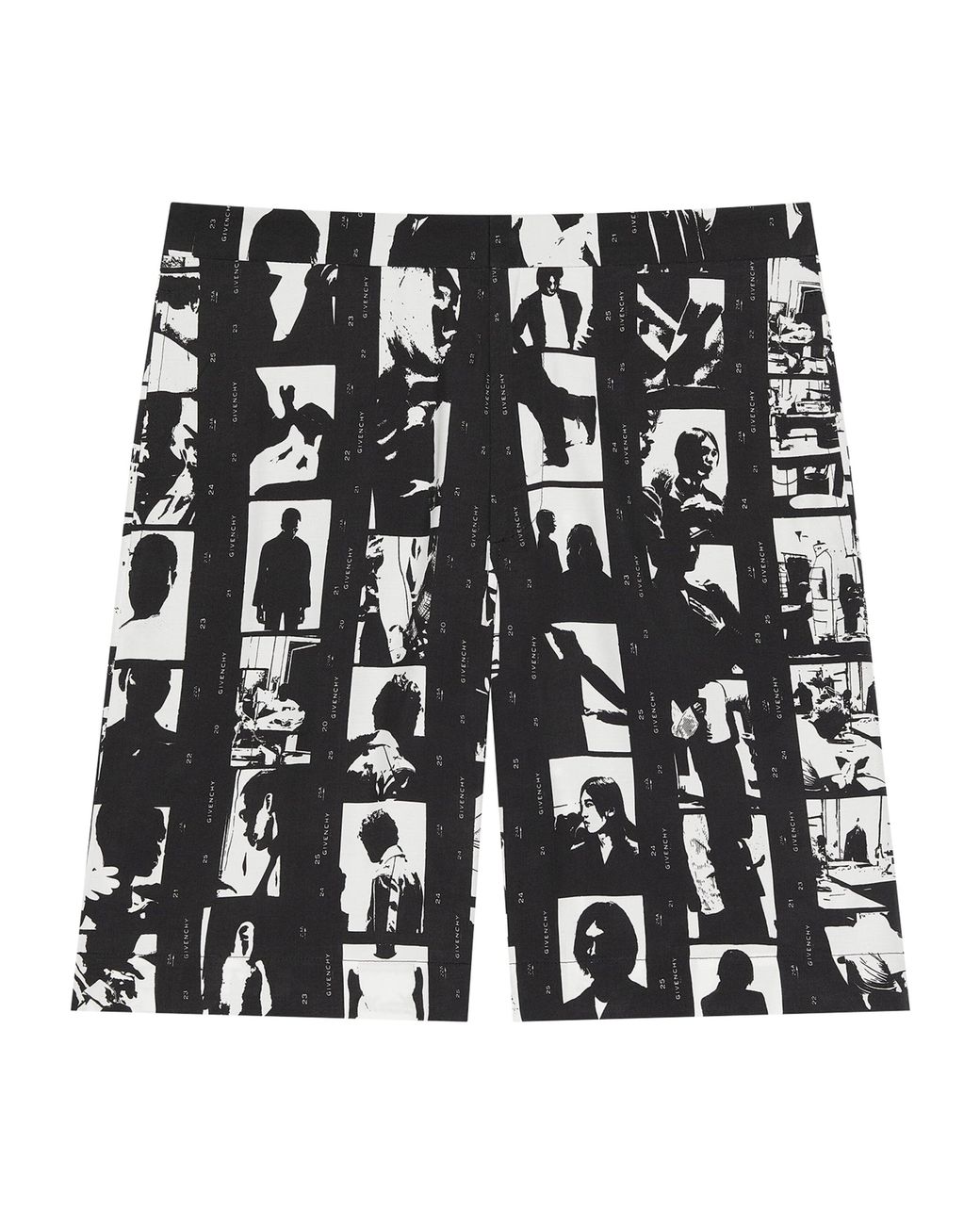 Givenchy Black Printed Bermuda Shorts for men
