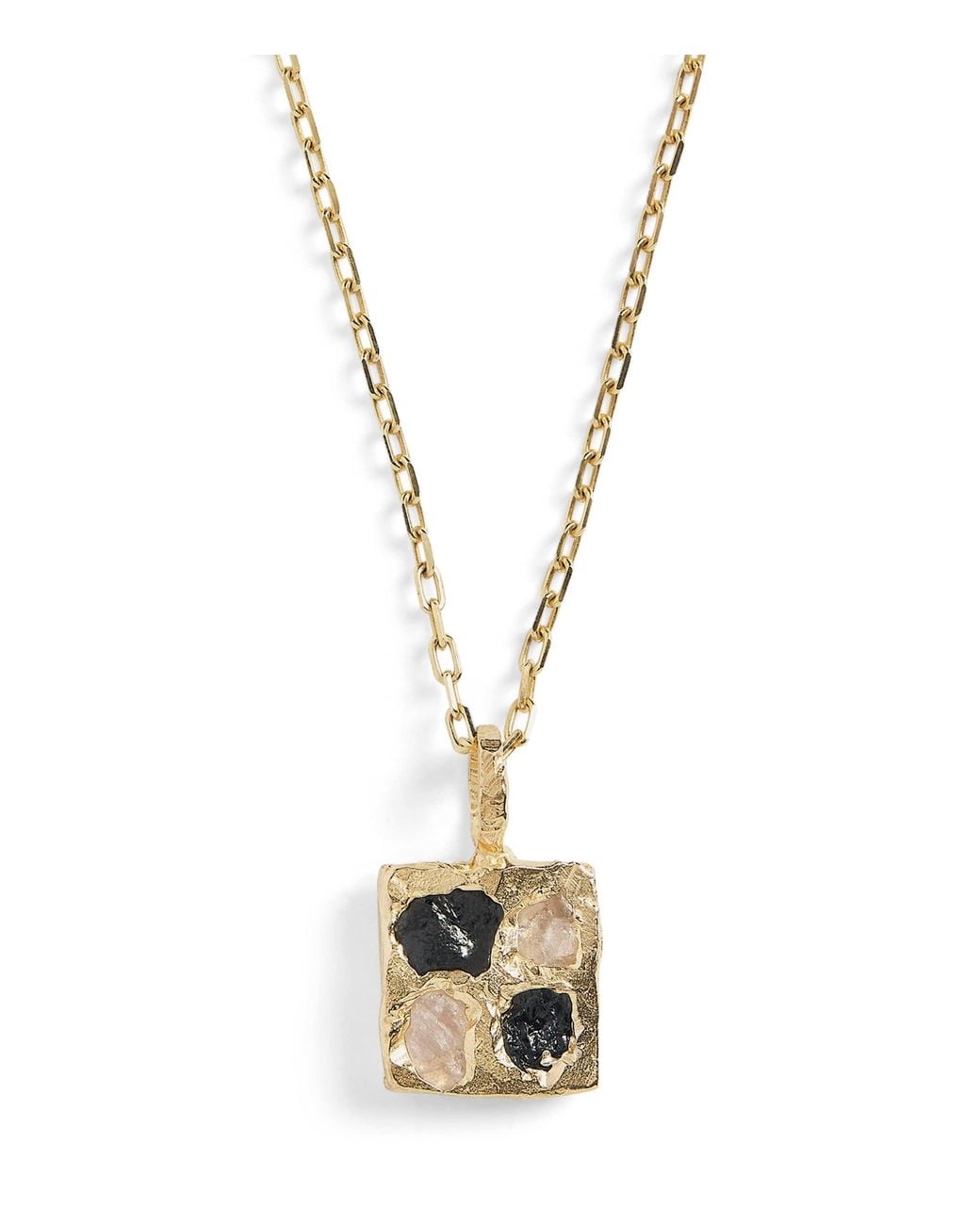 The Ouze Metallic And Sapphire Scatter Necklace for men