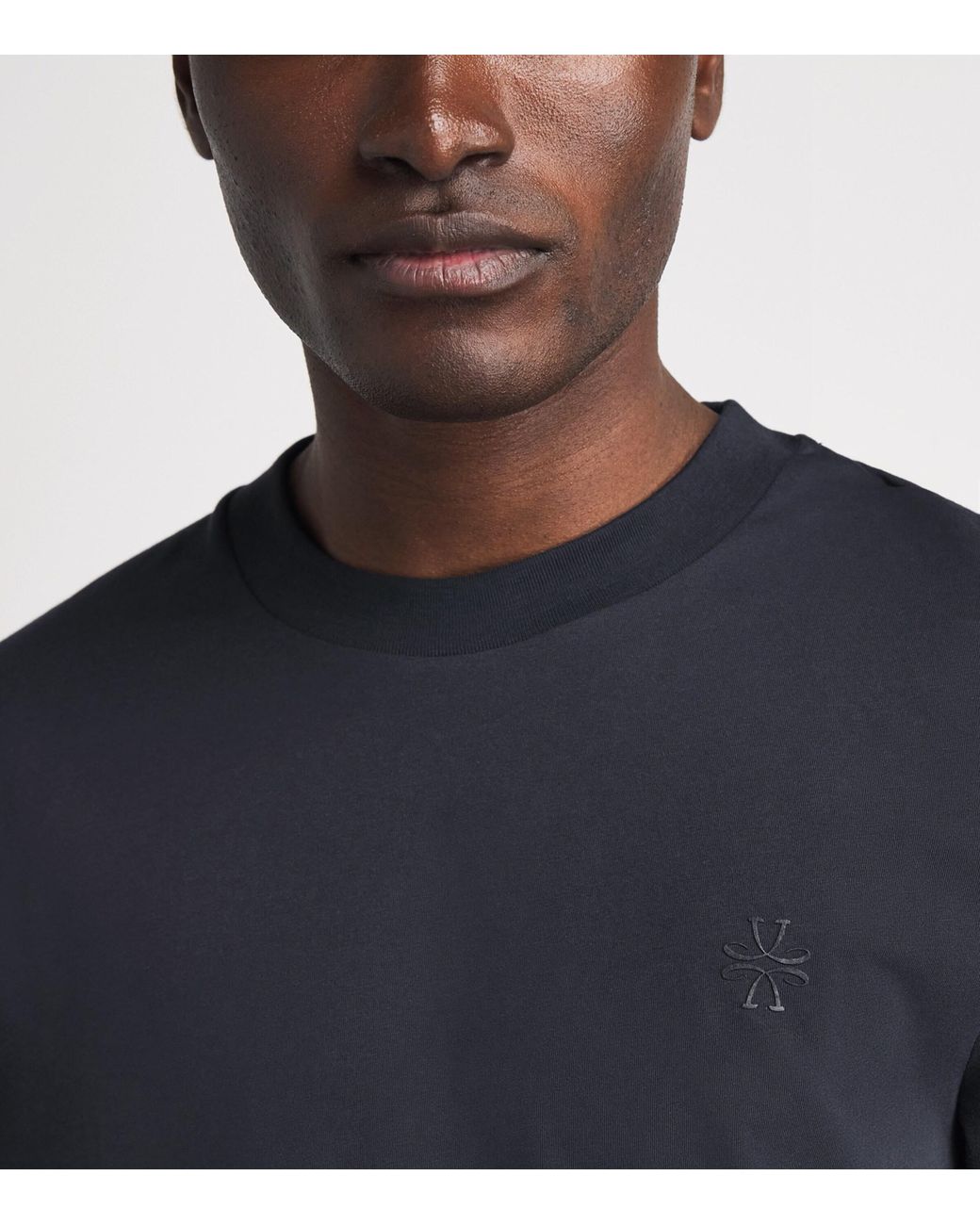 Jacob Cohen Blue Cotton Emblem Logo T-Shirt for men