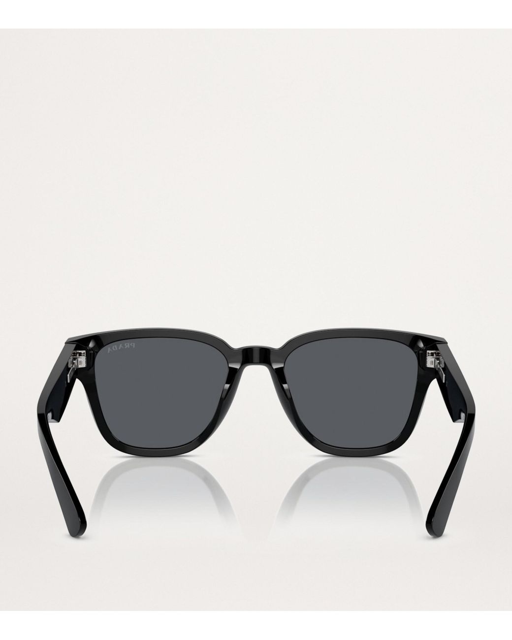 Prada Black Acetate Rectangular Sunglasses for men