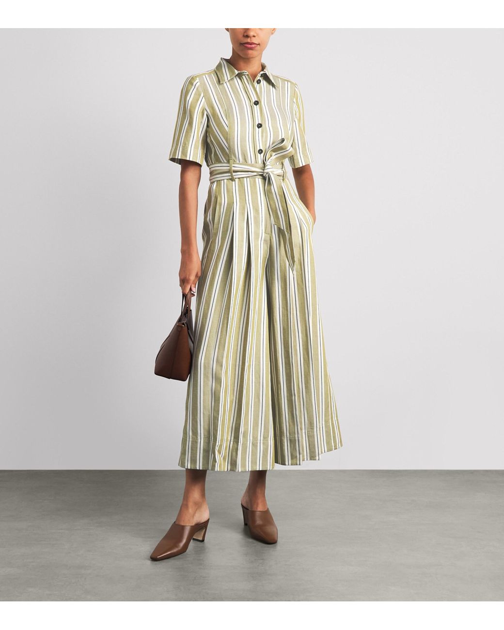 ME+EM Metallic Stripe Wide-Leg Jumpsuit