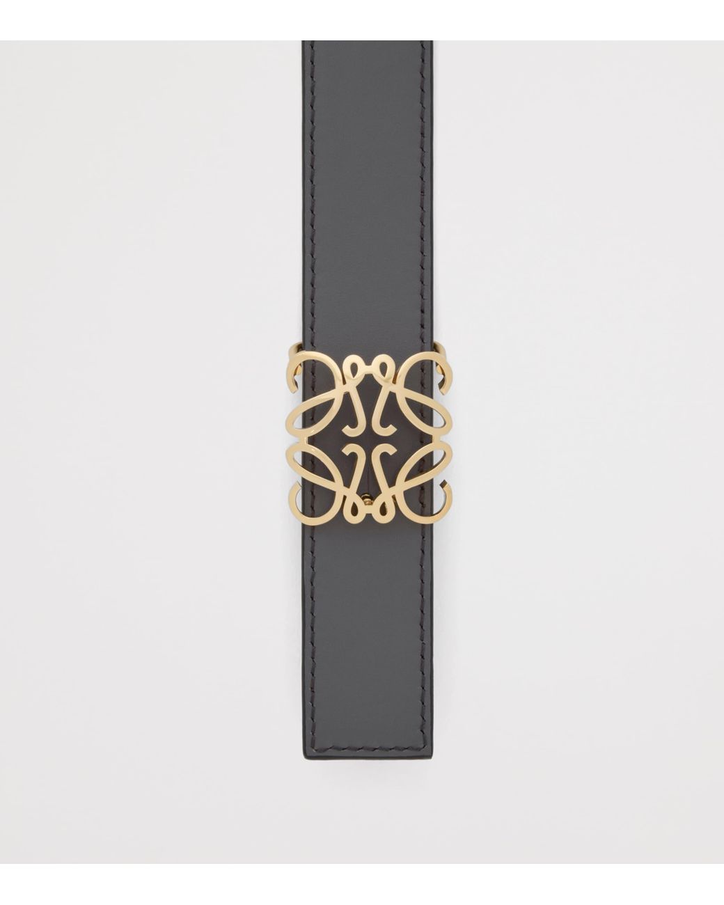 Loewe Brown Leather Reversible Anagram Bombé Belt