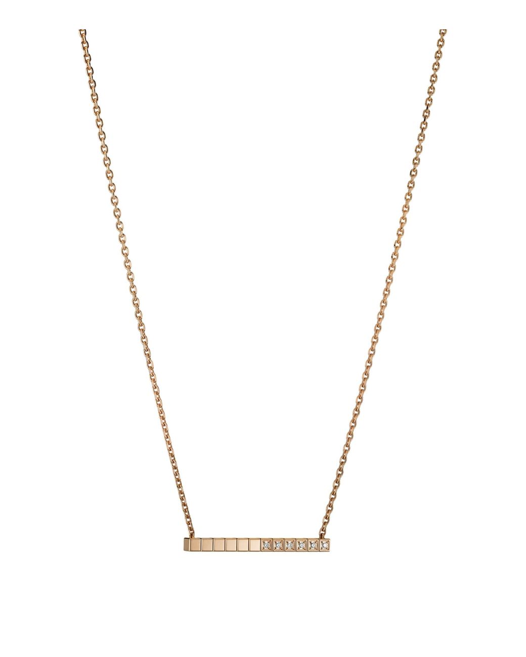 Chopard Metallic And Diamond Ice Cube Necklace