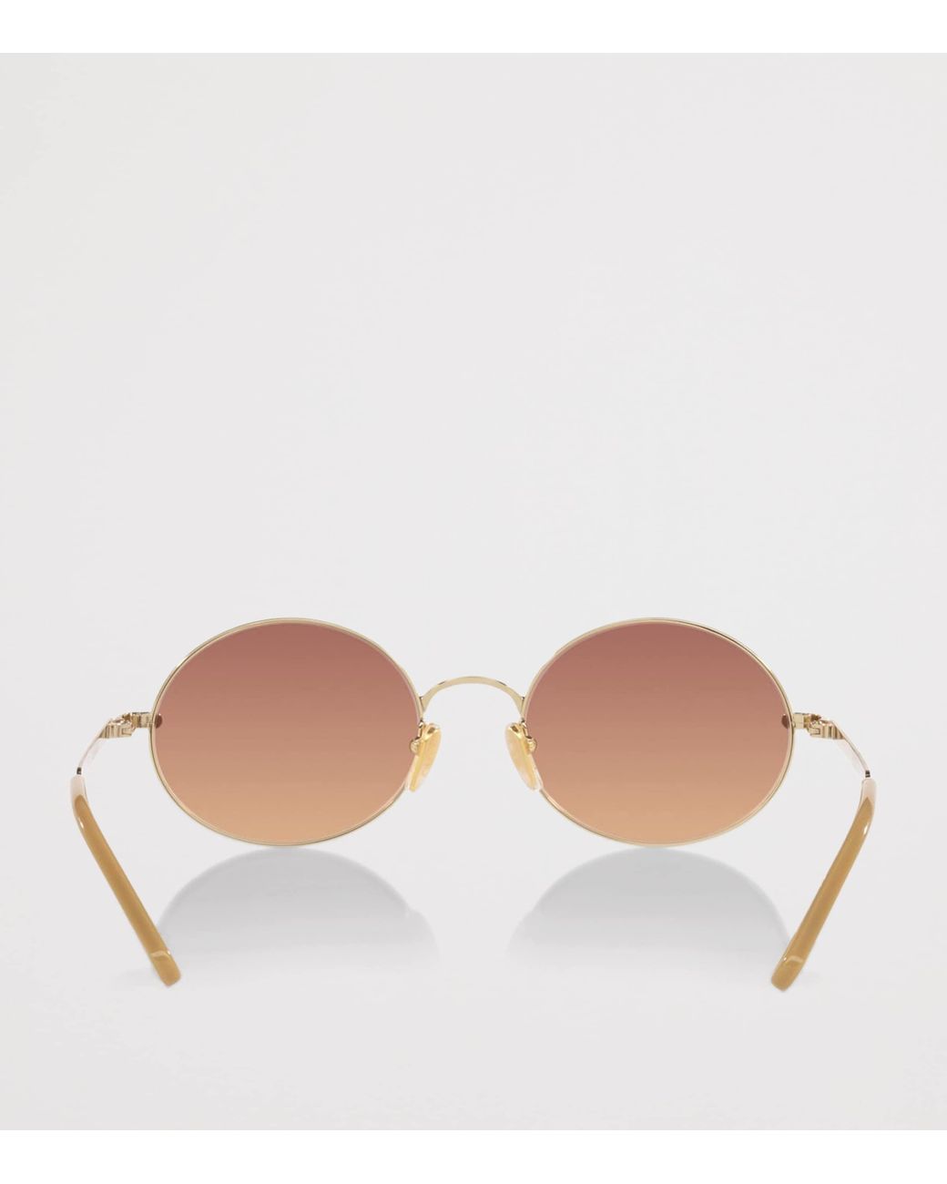 Chloé Pink Metal Aly Round Sunglasses