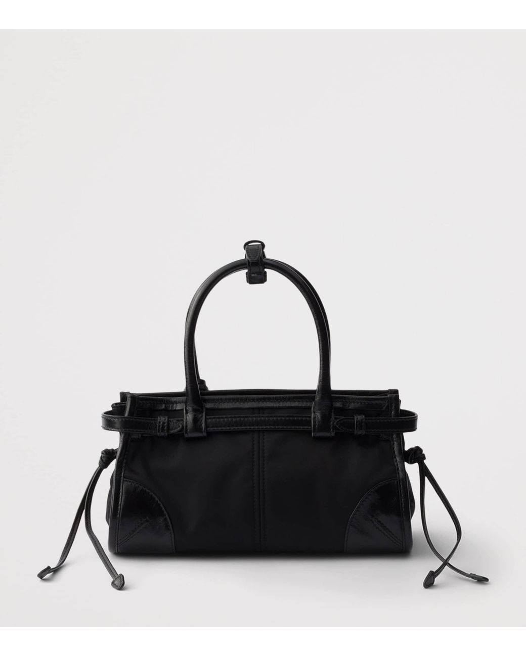 Prada Black Small Re-Nylon Bonnie Top-Handle Bag