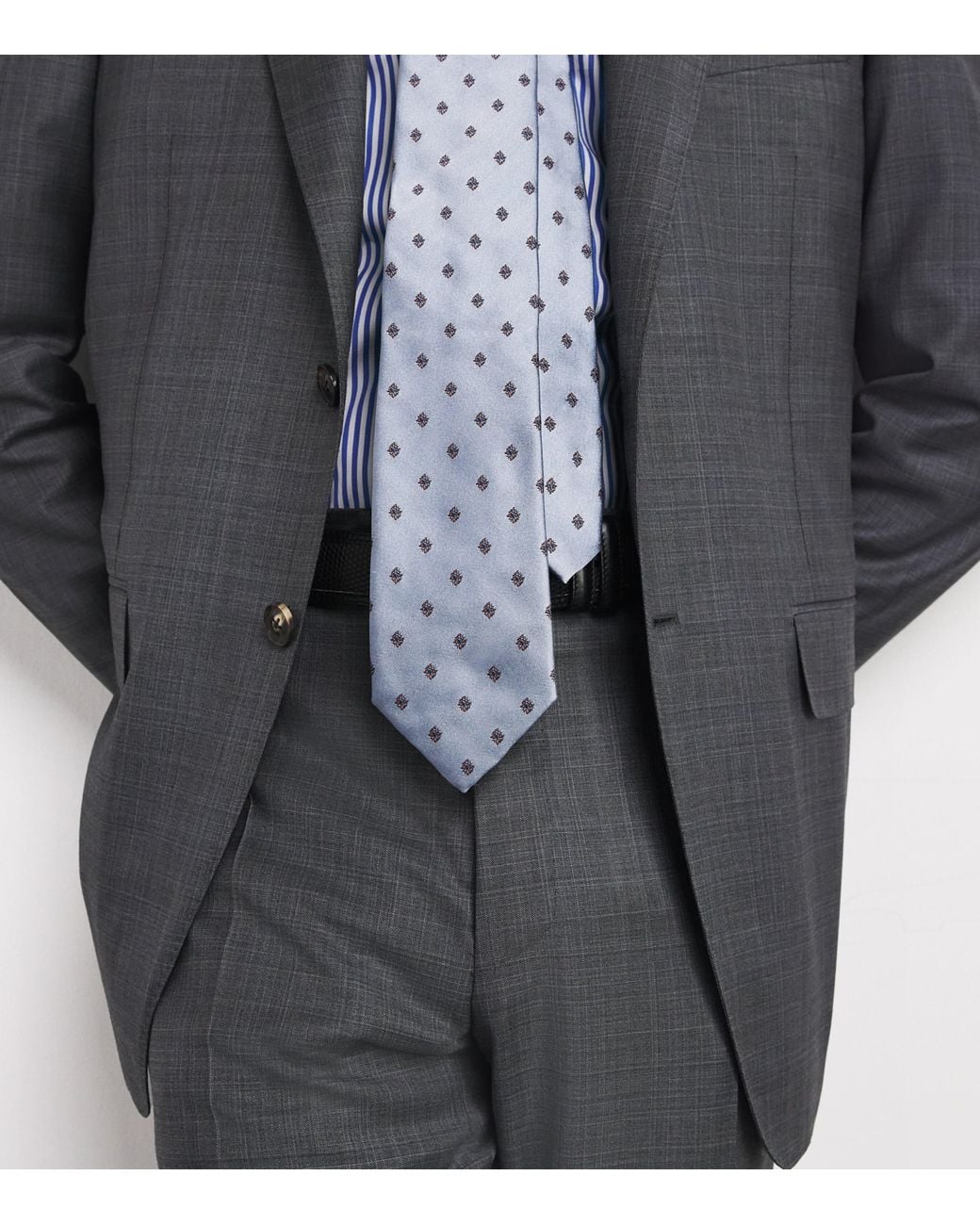 Harrods Blue Silk Jewel Jacquard Tie for men