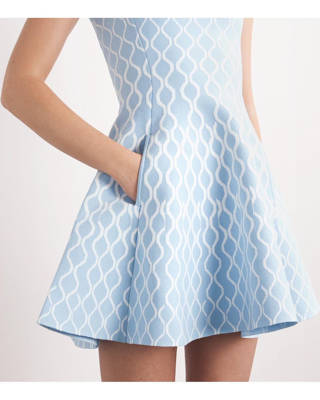 Maje Jacquard Mini Dress in Blue | Lyst