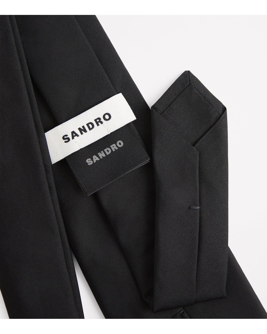 Sandro Black Silk Tie for men
