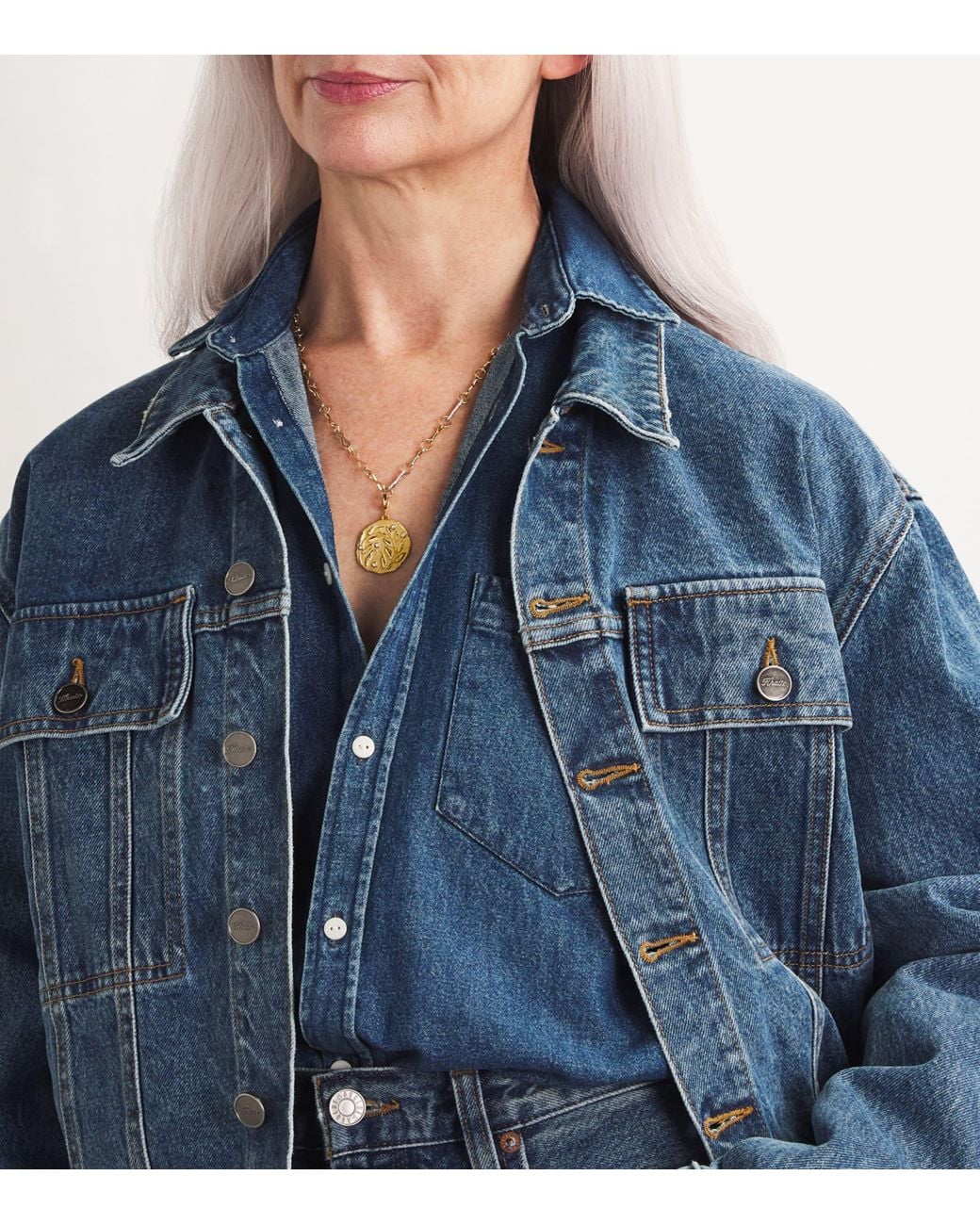 Azlee Metallic Large And Diamond Branch Coin Charm