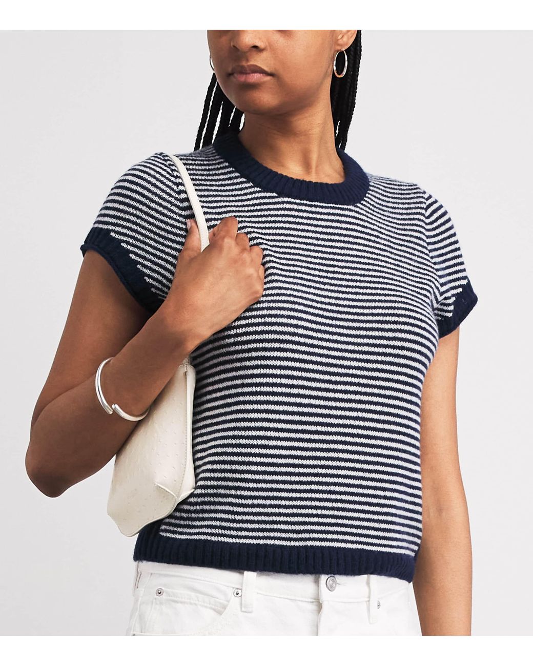 ME+EM Blue Merino Wool-Cashmere-Silk Baby T-Shirt