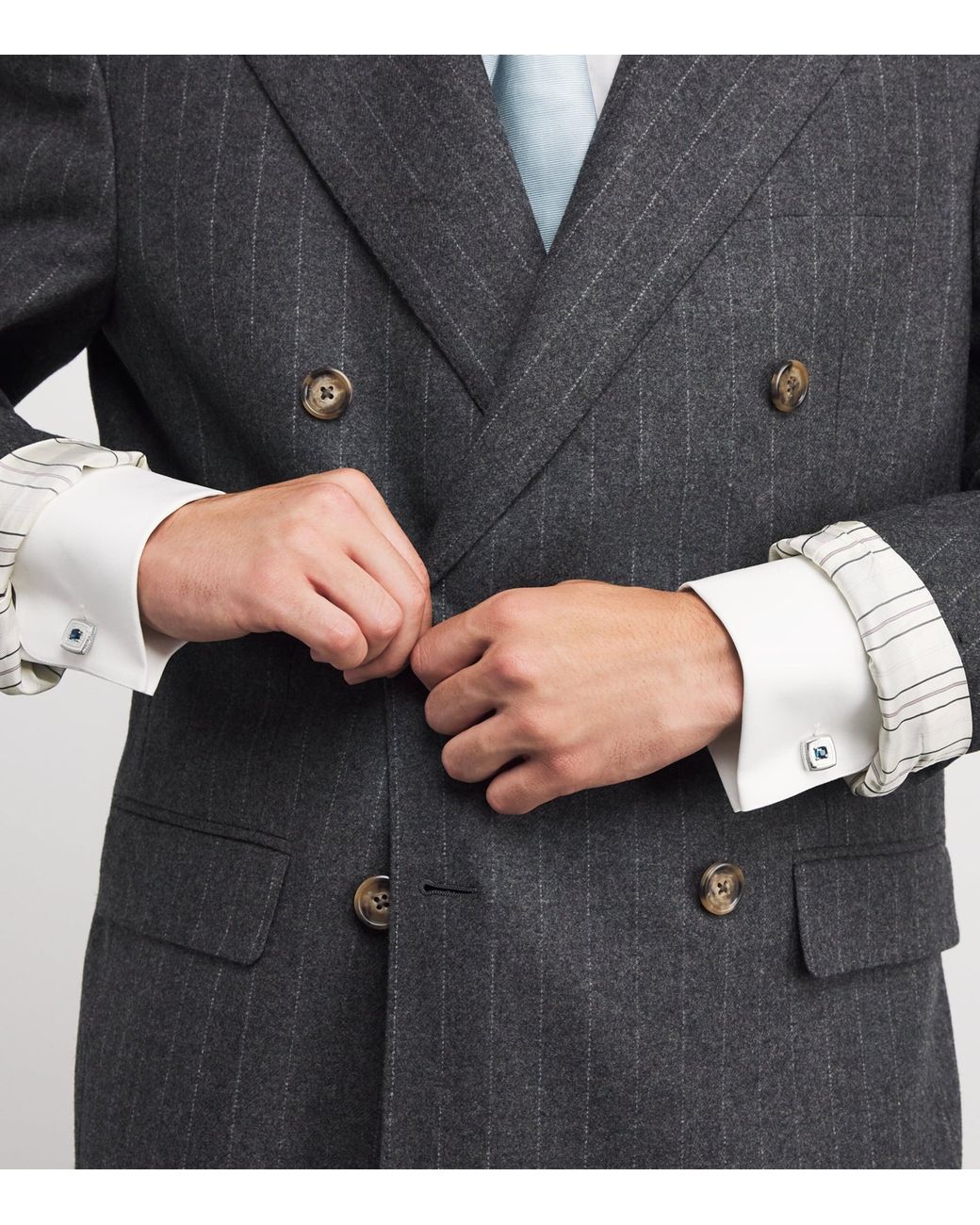 Tateossian Metallic Sterling And Topaz Graffiato Cufflinks for men