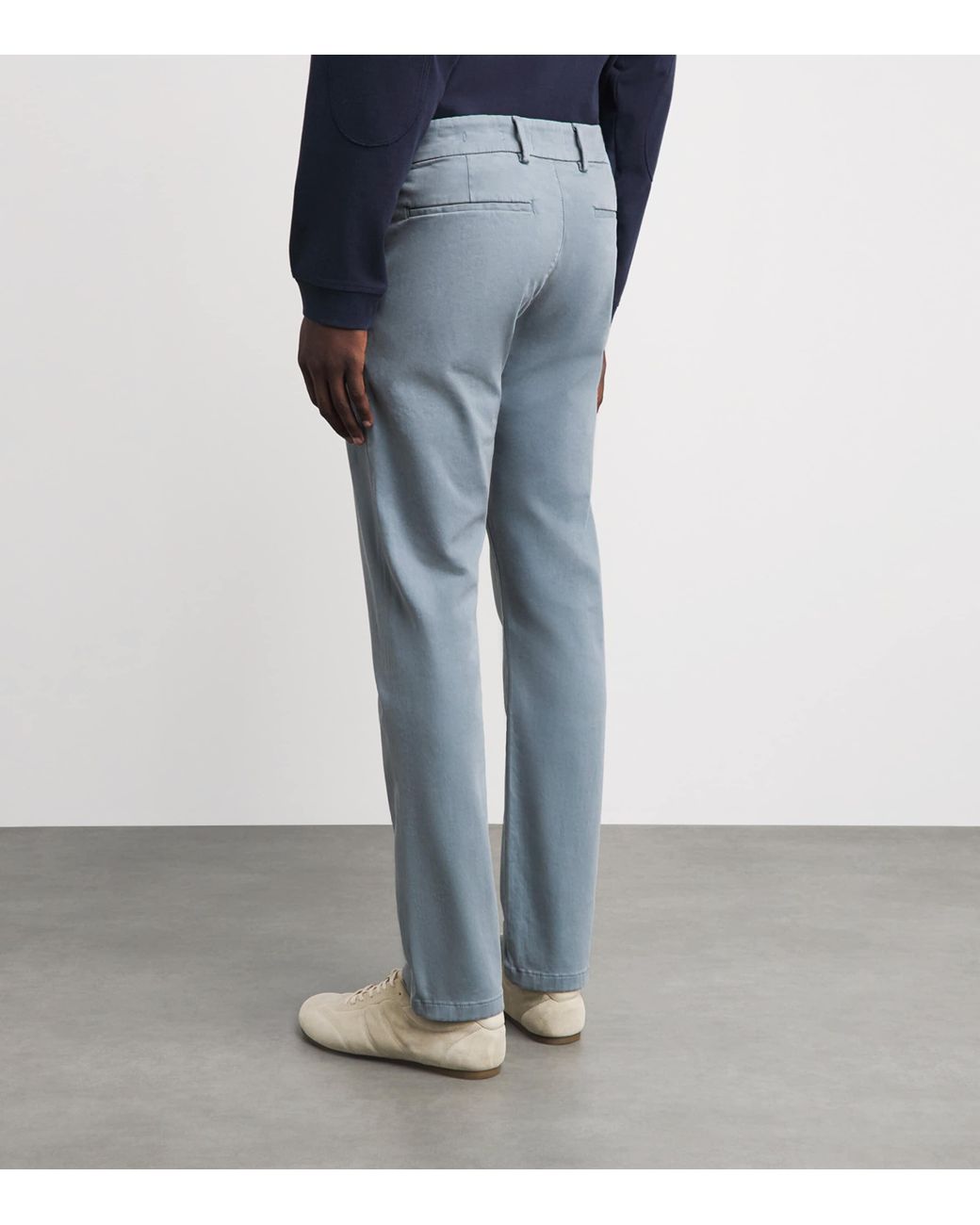 7 For All Mankind Blue Luxe Performance Regular Slimmy Straight Chinos for men