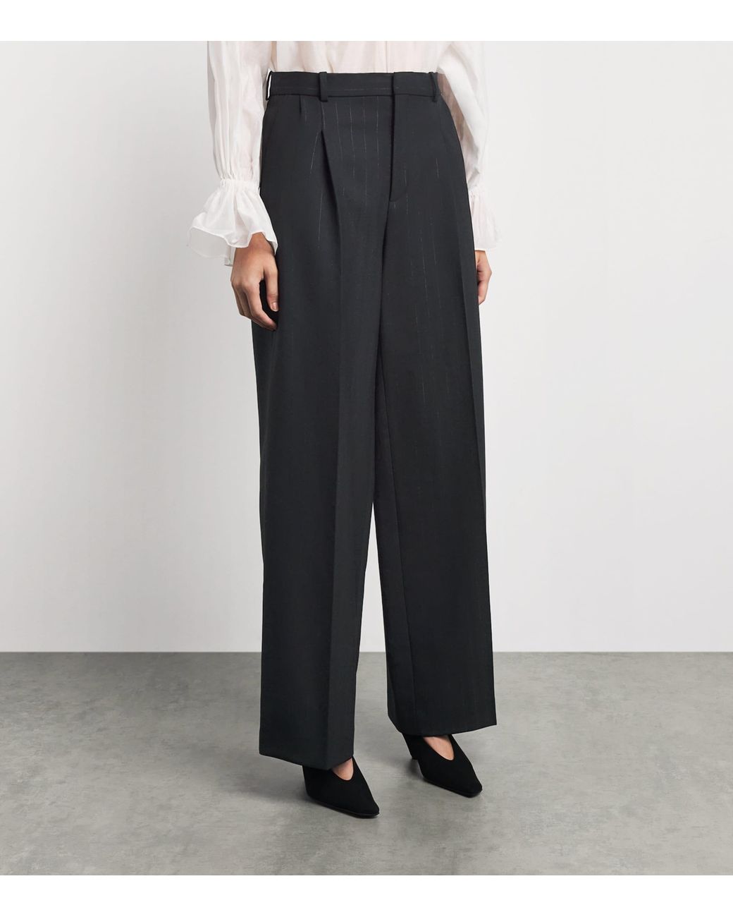 Sandro Black Stripe Tailored Trousers