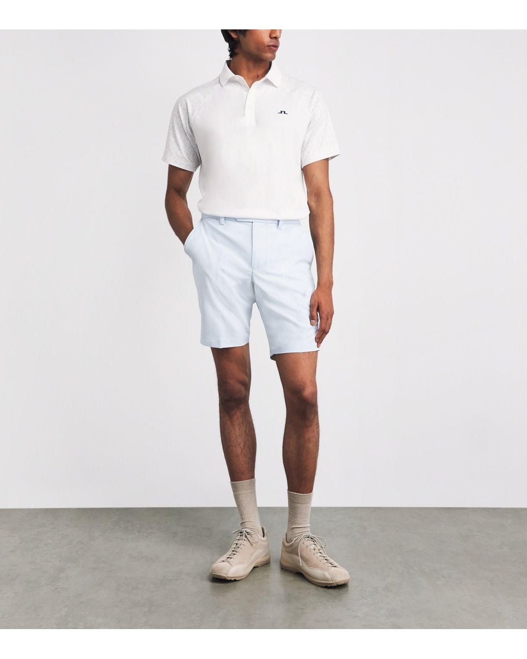 J.Lindeberg White Technical Tucker Polo Shirt for men