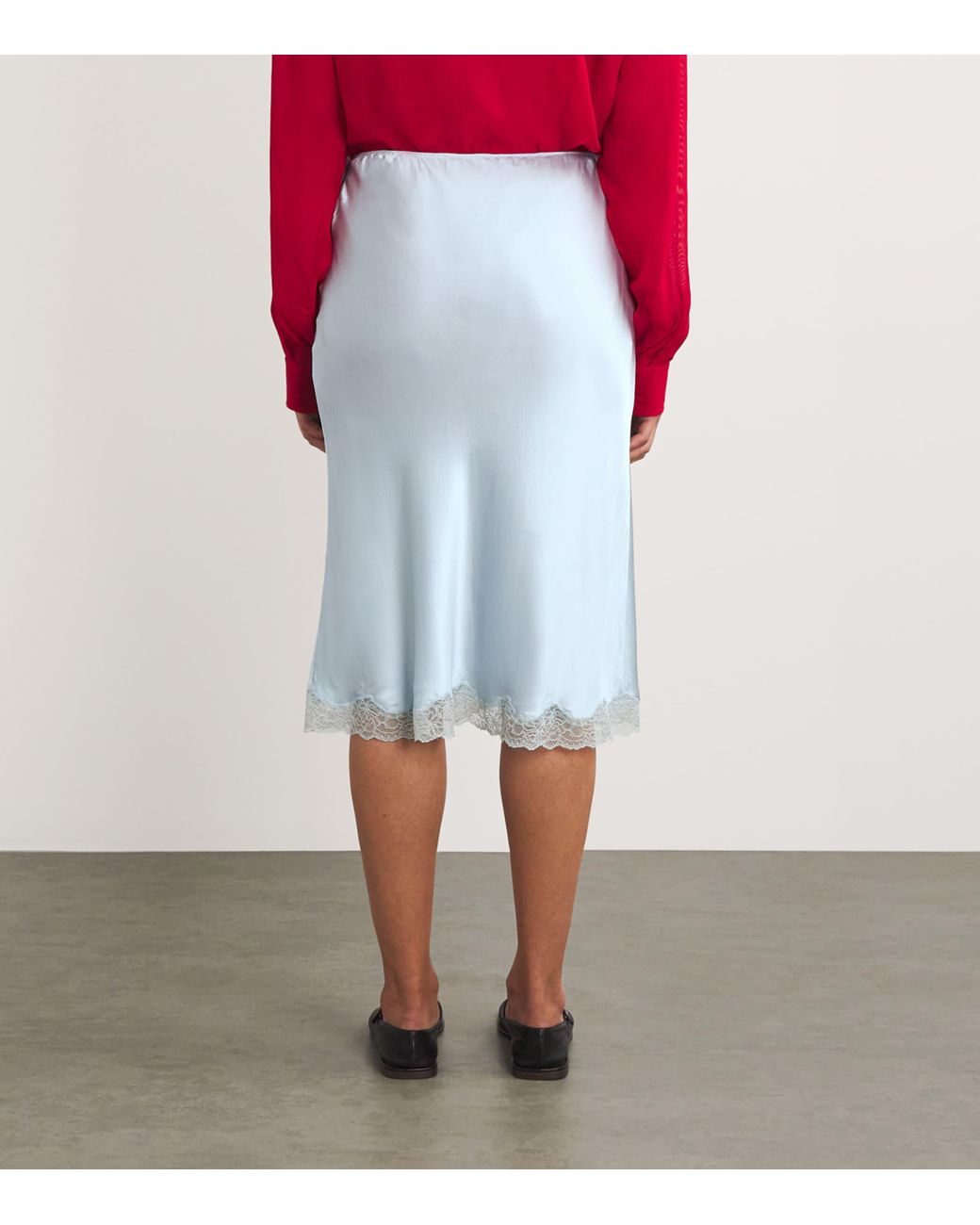 スカート THE ROW IRENE MIDI SIRT IN SILK SATIN THE ROW Irene Silk Slip Skirt | Neiman Marcus