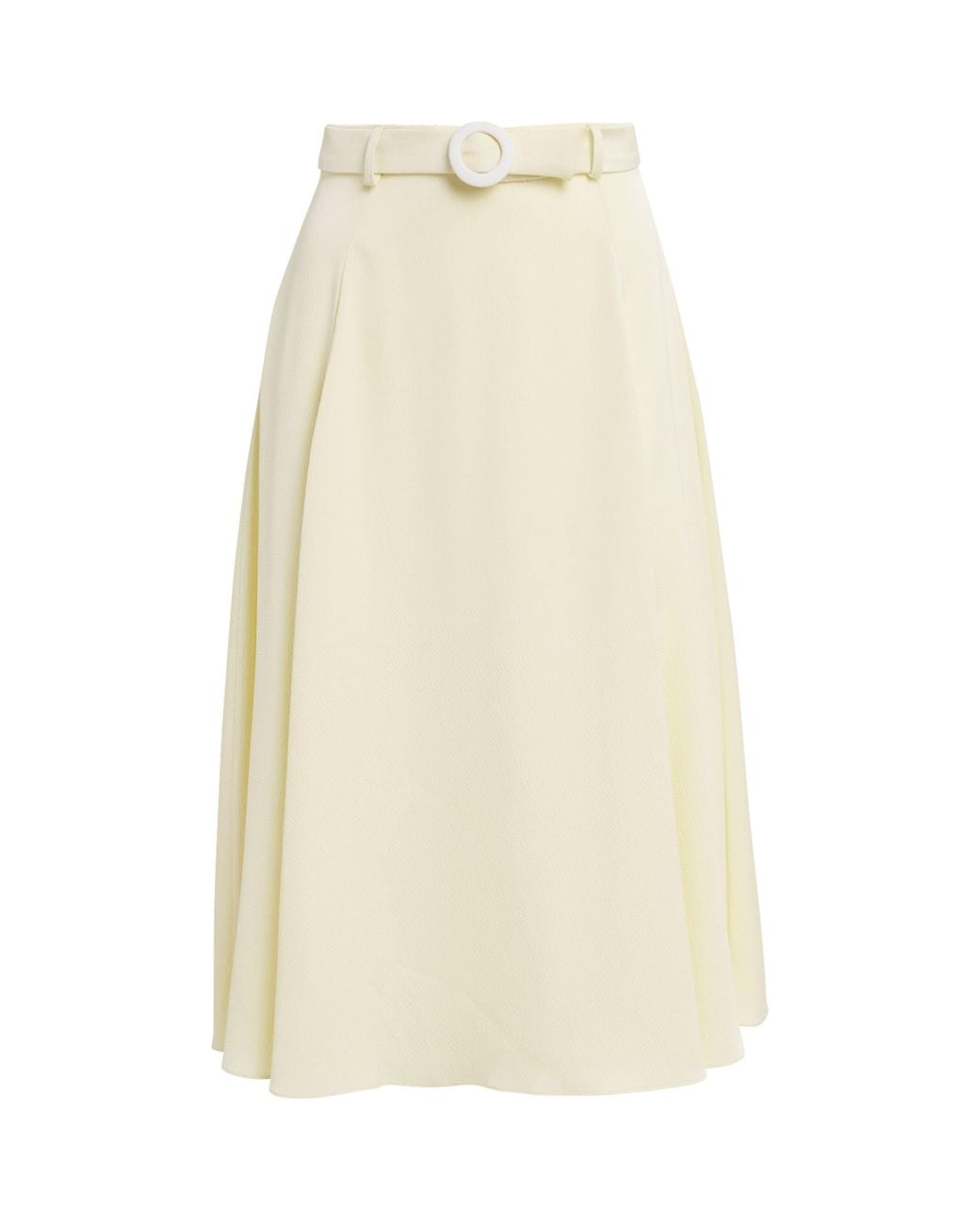 Edeline Lee Natural Textured A-Line Midi Skirt