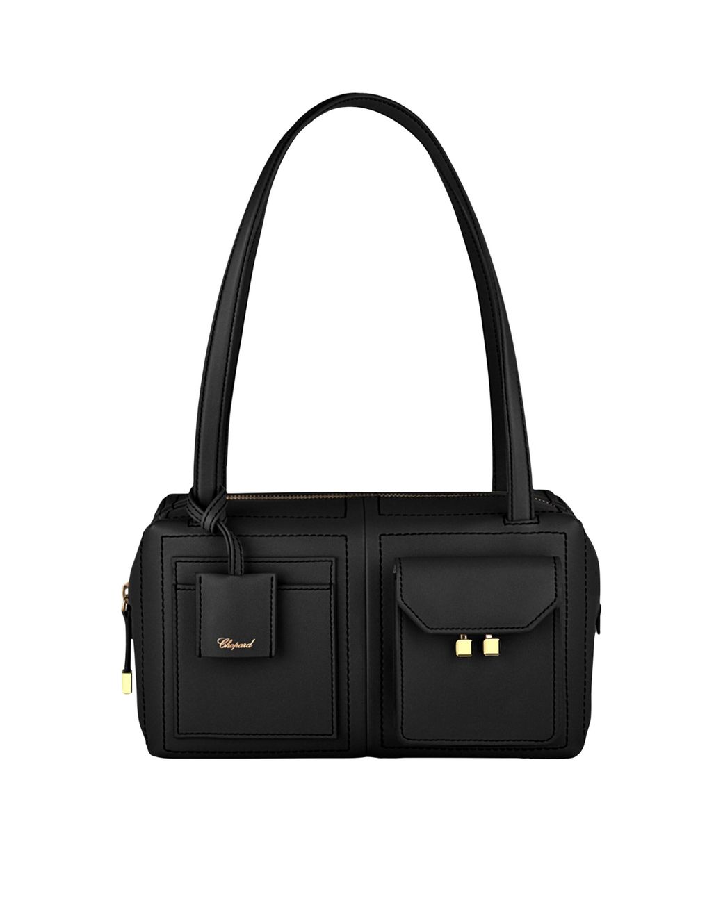 Chopard Black Leather Ice Cube Shoulder Bag