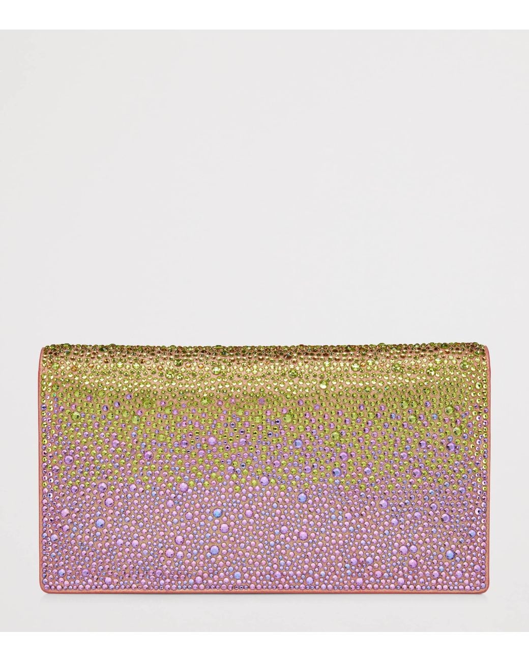 Christian Louboutin Brown Bettina Strass Botanica Clutch Bag