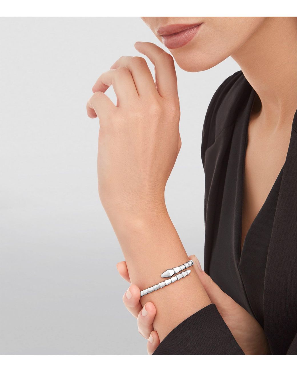 BVLGARI White Serpenti Viper Bracelet