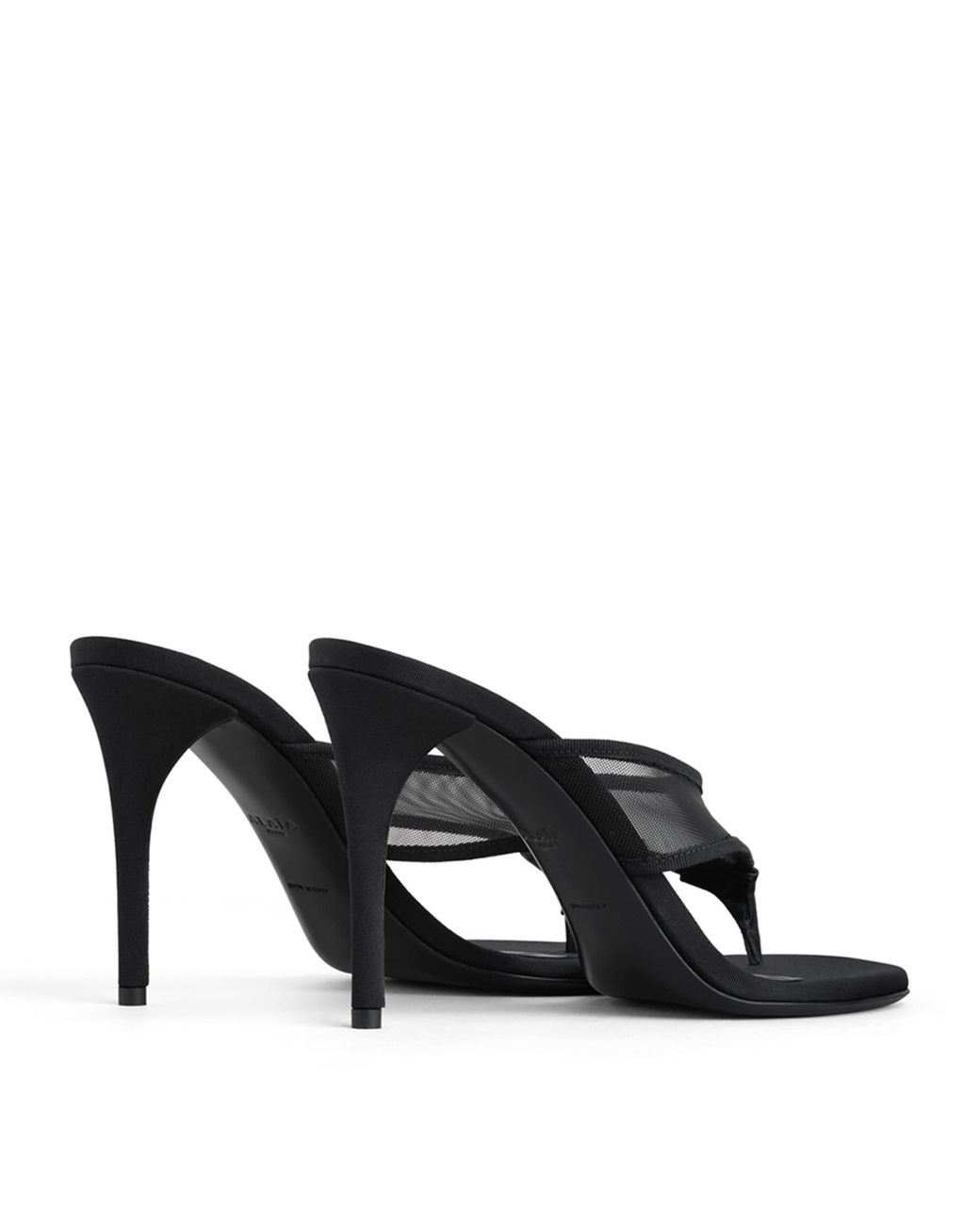 Alaïa Black Mesh Thong Mules 90